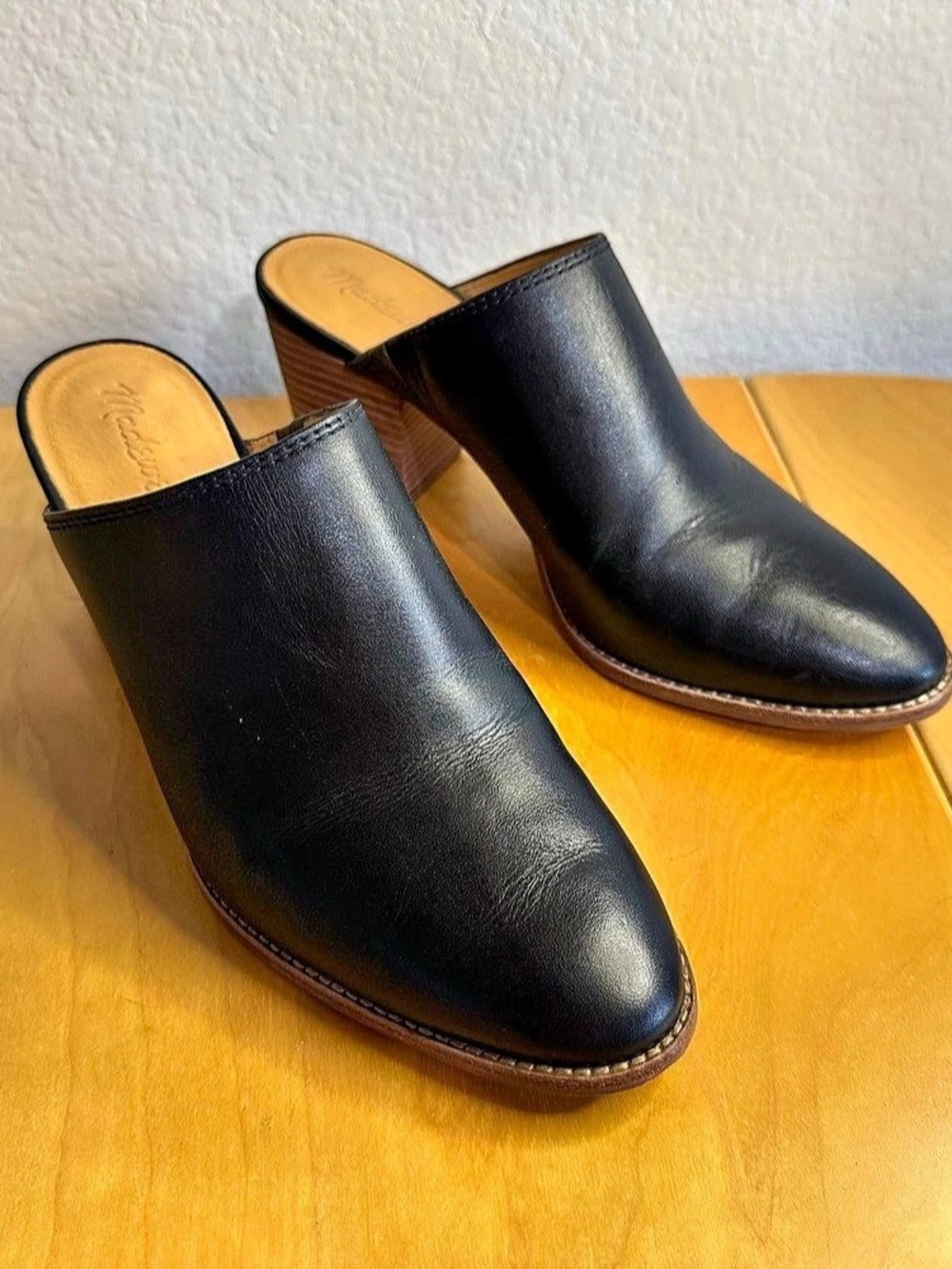 Madewell Harper Mule Leather Mules Black US 8